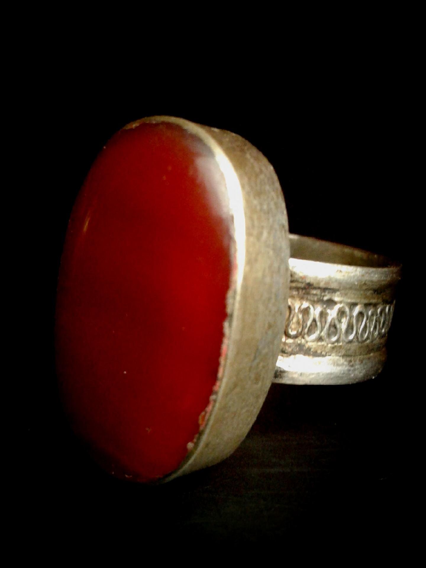 Frita, Ancient Djinn of Limitless Wishes & Other Worldly Power, from Petra Master Sorceress, OOAK Antique Carnelian Ring