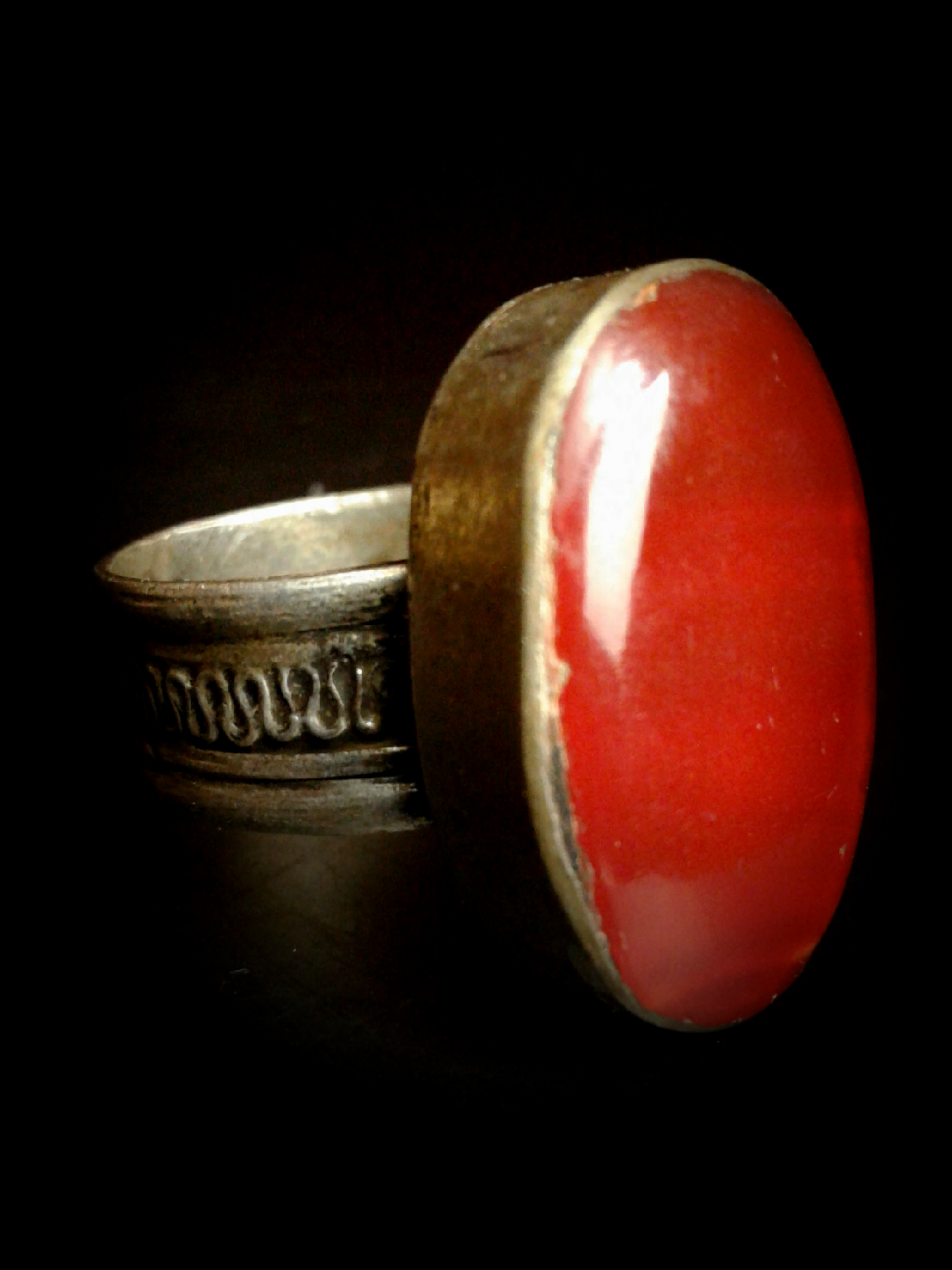 Frita, Ancient Djinn of Limitless Wishes & Other Worldly Power, from Petra Master Sorceress, OOAK Antique Carnelian Ring