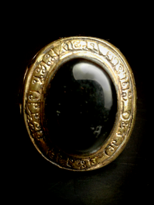 PREMIER COLLECTION Vatican Secret Archives Omnimetry Conduit Master Key, Created by 3 Freemasons, Founders of Hermetic Order of the Golden Dawn - Knowledge, Power, Control, Wealth - Antique Black Onyx Ring