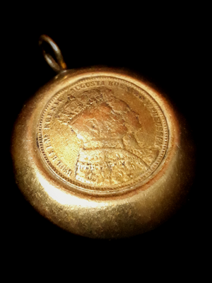 Impressive Museum Quality Monarchical Illuminati Gold Medallion, Emperor King Wilhelm I, Royal Order of Seraphim, Golden Fleece